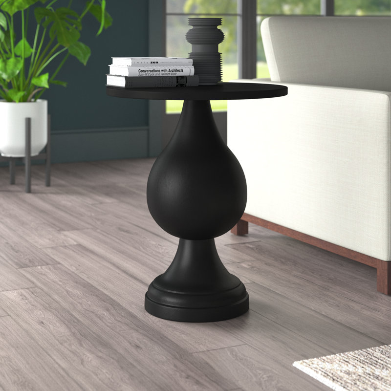 Lark Manor™ Amanjot Solid Wood Pedestal End Table & Reviews | Wayfair
